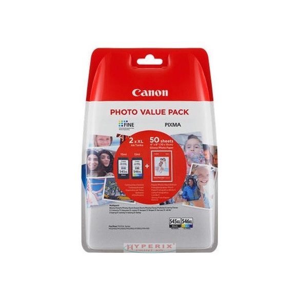 CANON PG545XL+CL546XL multipack + 50db 10x15cm /GP501/ fotópapír csomag (8286B006)