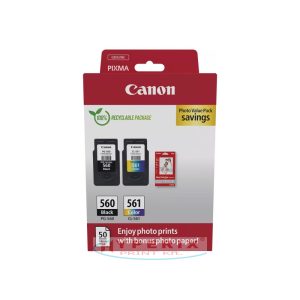 Canon PG-560XL+CL-561XL +50 lap GP501,10x15 fényes fotópapír Multipack (3712C008)
