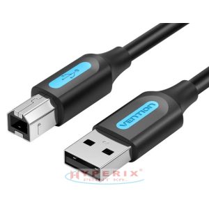 Nyomtatókábel, USB (fekete) , 2 m