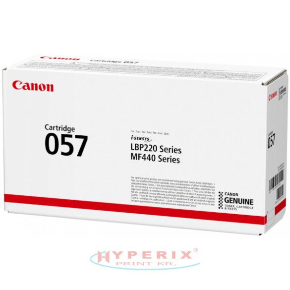 CANON CRG-057 TONER, BLACK 3.100 OLDAL KAPACITÁS (3009C002AA)